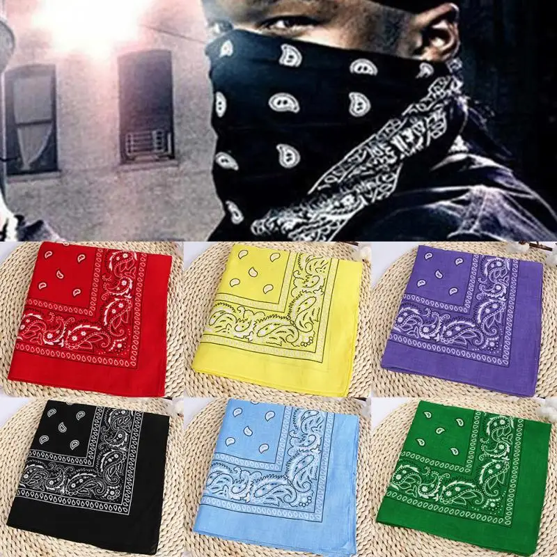 

Cycling Scarves Women Men Outdoor Riding Printing Handkerchief Cotton Wristband Hip Hop Style Square Scarf Gorra Ciclismo