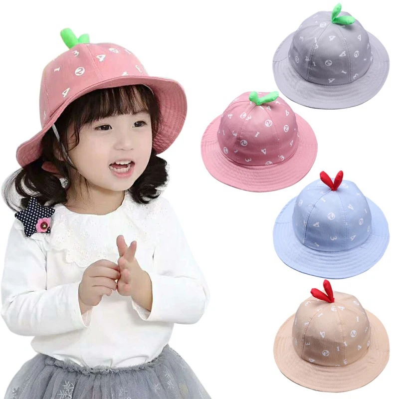 Весна детская шапка для мальчиков для маленьких девочек шапки цифровой печати Панамы кепки Реверсивный солнца Головные уборы 2019 лето-осень