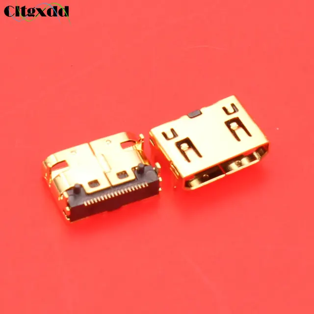 Cltgxdd chapado en oro MINI 19 Pin HDMI conector de enchufe hembra 19 pines conector hembra HDMI interfaz de datos 4 tipo DIP Cltgxdd chapado en oro MINI 19 Pin HDMI conector de enchufe hembra 19 pines conector hembra HDMI interfaz de datos 4 tipo DIP
