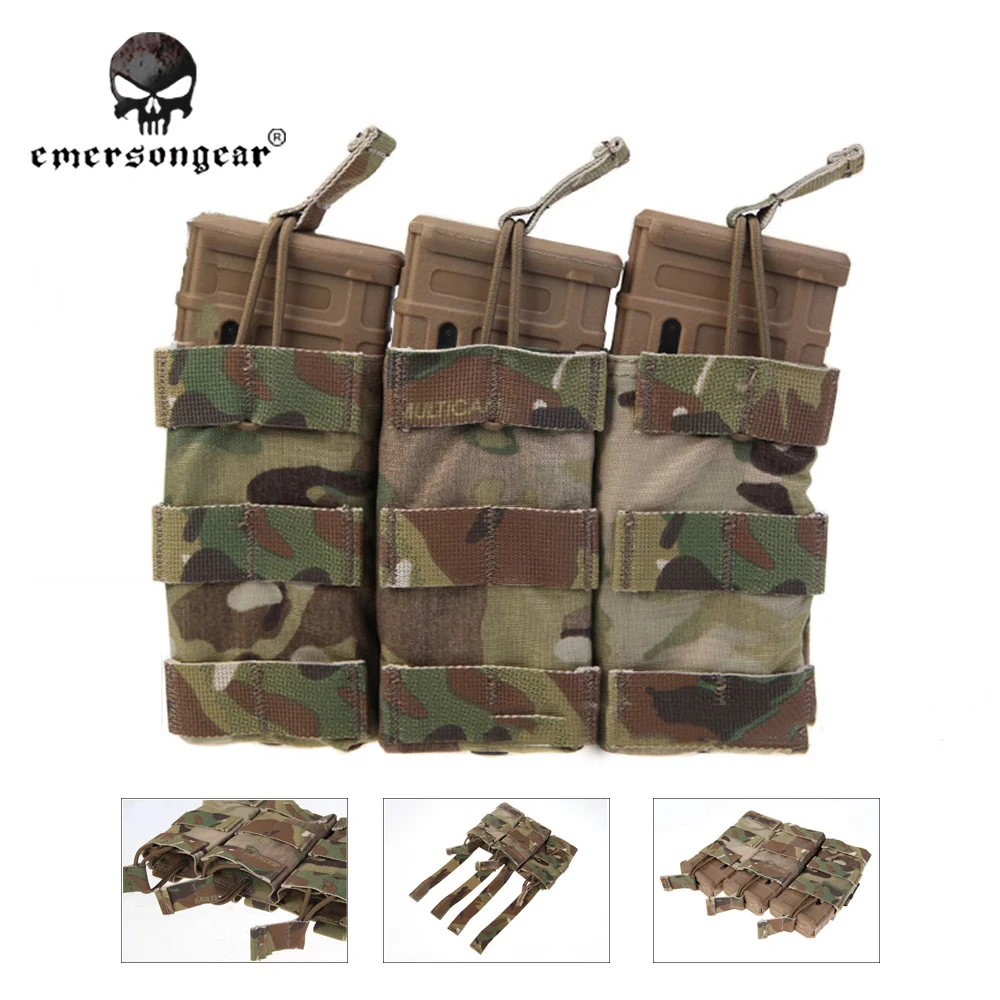 Emersongear Triple Open Top Magazine Pouch Hunting Airsoftsports