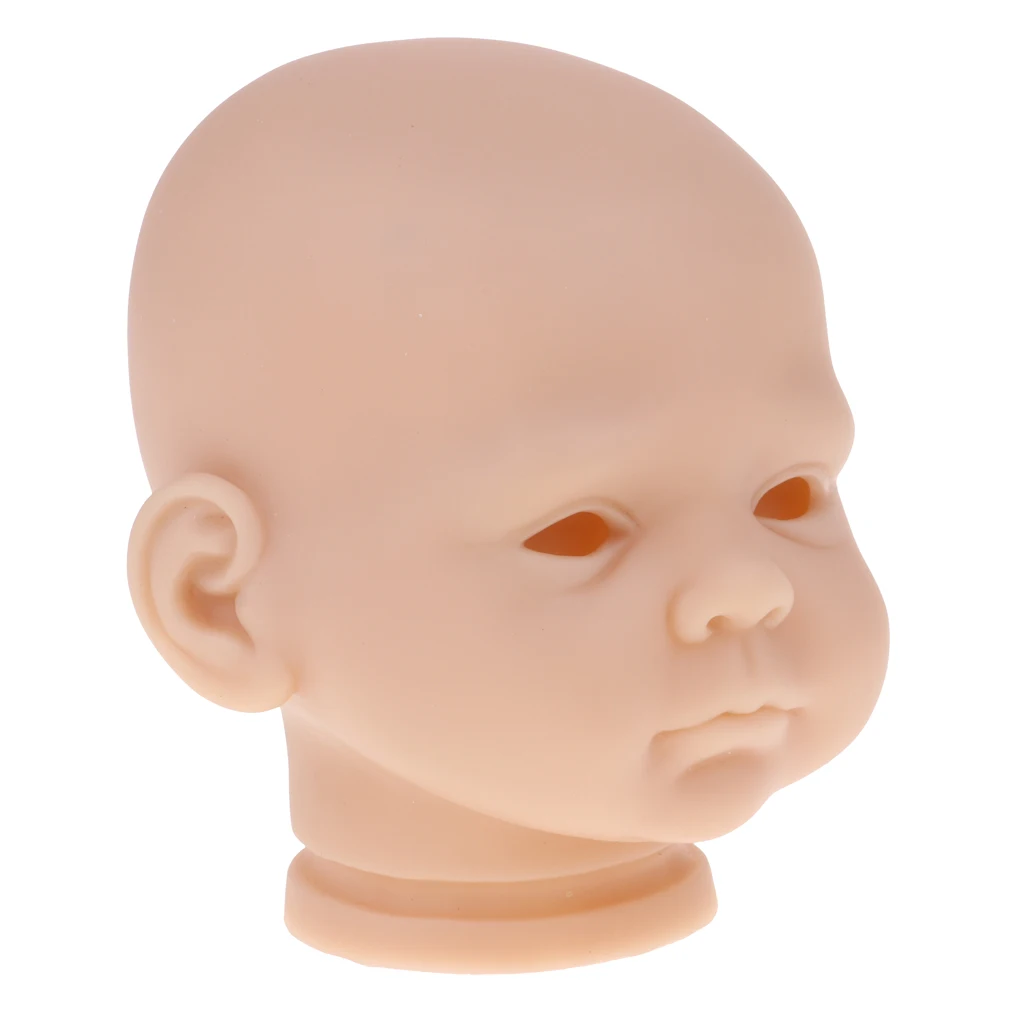 Handmade 20inch Doll Body Parts Soft Vinyl Blank Awake Baby Doll Head Model Kids Dolls Making Craft Arts Accessories