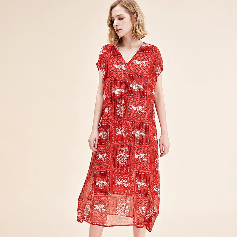 Bloemen zijden jurk tube maxi plus size vrouwen boho strand lange jurken 2019 lente zomer rockabilly gewaad Bohemen fem me sexy rood Bloemen zijden jurk tube maxi plus size vrouwen boho strand lange jurken 2019 lente zomer rockabilly gewaad Bohemen fem me sexy rood