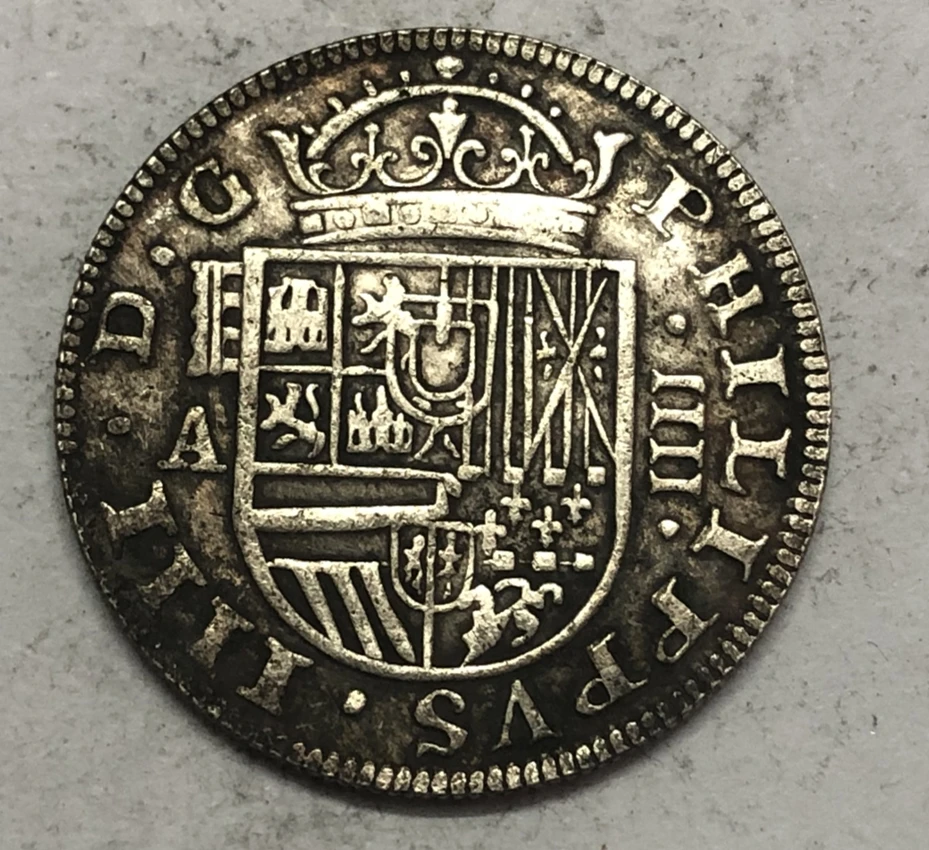 1635 Испания 4 Reales Felipe IV копия Посеребренная монета|Безвалютные монеты| |