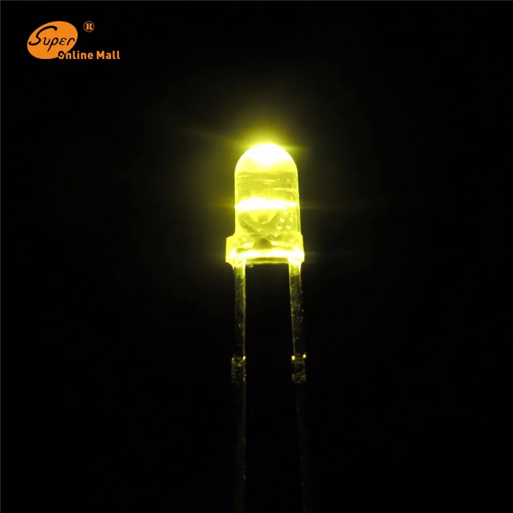 

1000pcs Led 3MM warm white LED DIODE Round Top Urtal Bright Light Bulb Led Lamp 3MM Emitting Diodes Electronic Components