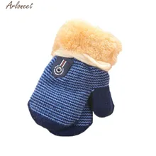 ARLONEET/Детские милые акриловые Утепленные перчатки для девочек и мальчиков; сезон осень-зима; модные теплые Качественные теплые перчатки 18 см