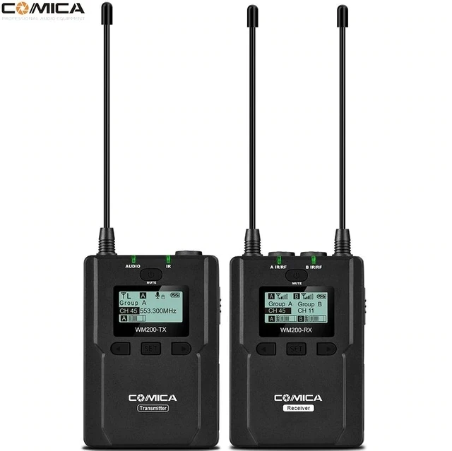 COMICA CVM-WM200 UHF 96 каналов металлический беспроводной микрофон приемопередатчик 120 м запись для DSLR и видеокамеры видео - Цвет: 2PCS