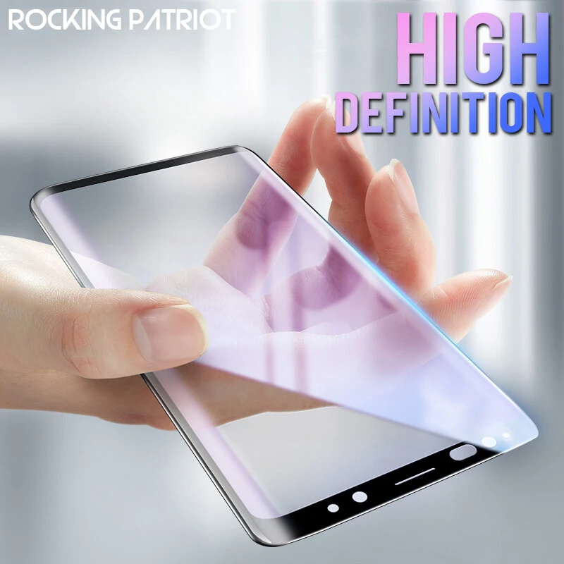6D полный изогнутый край закаленное Стекло для samsung Galaxy S9 S8 плюс Экран Защитная