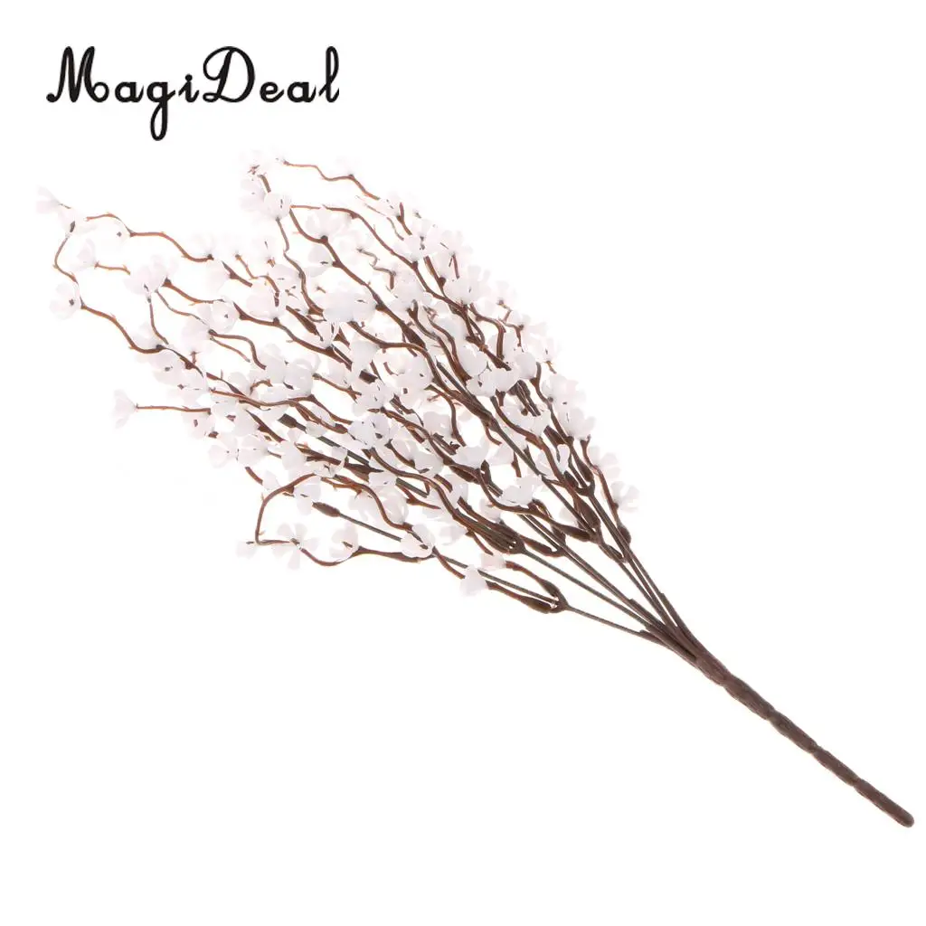 7 Forks Artificial Plum Blossom Branch Simulation Plastic Flower Branches Bouquets DIY Home Wedding Party Decor Art