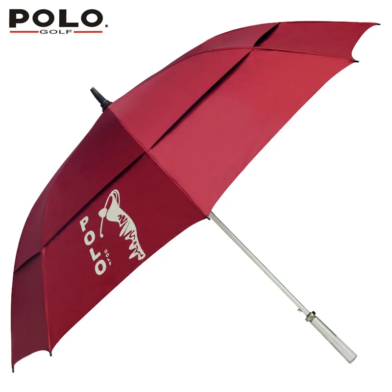 Brand POLO Large Long handled Golf Umbrella Outdoor Strong Windproof