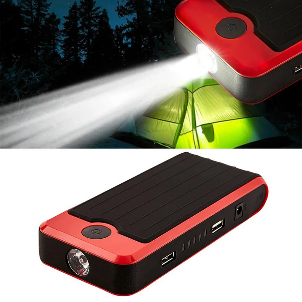 Mini 1set Car jump starter Power Bank Emergency Portable Source Digital Device Power Supply 12000mAh With LED Flashlight