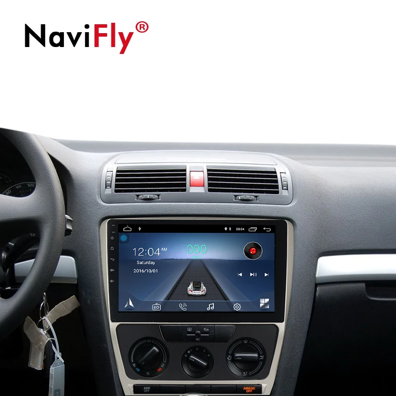 Top NaviFly Android8.1 Russian menu Car radio FM cassette for SKODA Octavia 2 2011-2013 A5 free shipping GPS BT 4g WIFI 1