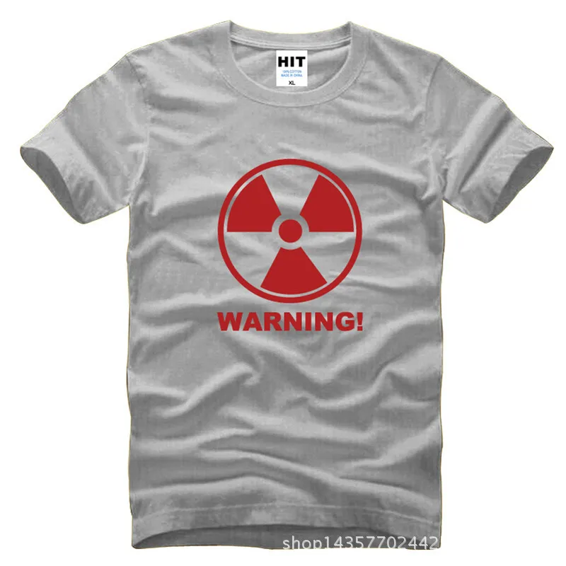 Новинка 2015! Мужская футболка из хлопка с принтом &quotатомная радиация&quot|camiseta