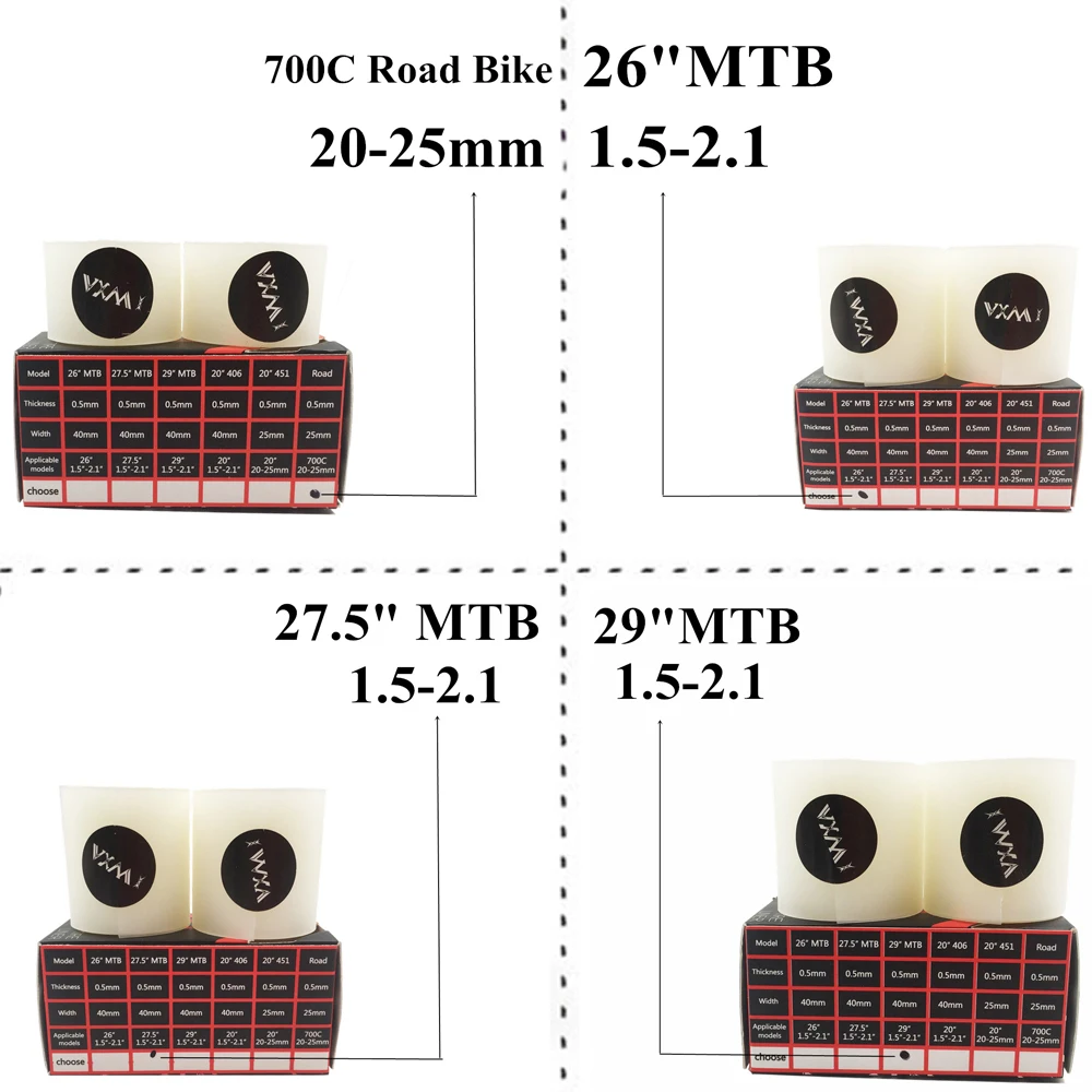 Vxm 2 шт. MTB дорожный велосипед Покрышки вкладыши проколов 26/27.5/29/700C Mountain