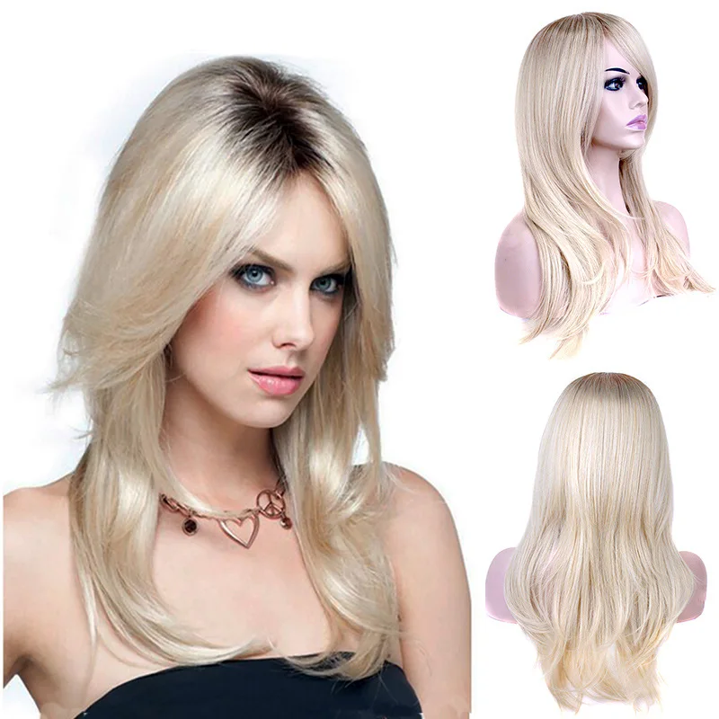 Fashion Wig New Sexy Women S Long Curly Blonde Mixed Natural Hair