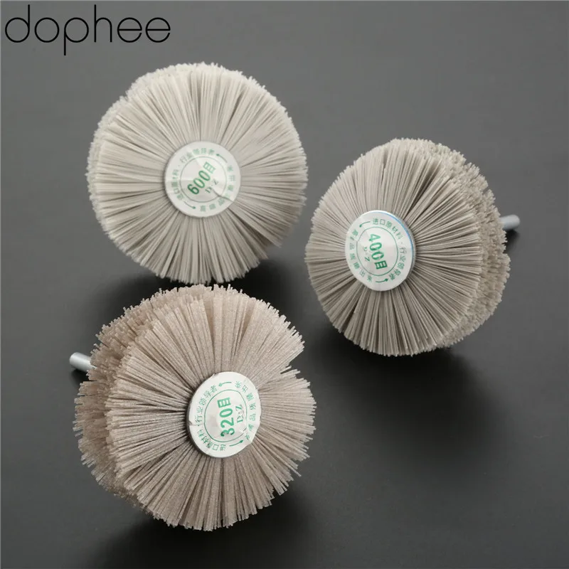 Dophee Dremel аксессуары нейлоновая щетка колеса дерево полировки металла полировки шлифовальный 320#400#600# для буровых роторный инструмент* 3