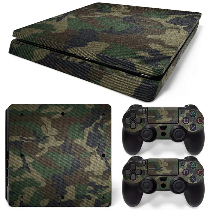 

New Arrival for PS4 Slim Green Camo Design Best Price Skin Sticker