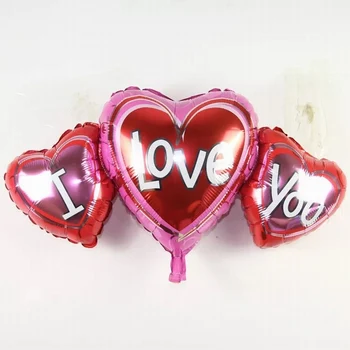 

2 Sizes Baloon Big I Love You ang Happy Day Balloons Party Decoration Heart Engagement Anniversary Weddings Valentine Balloons