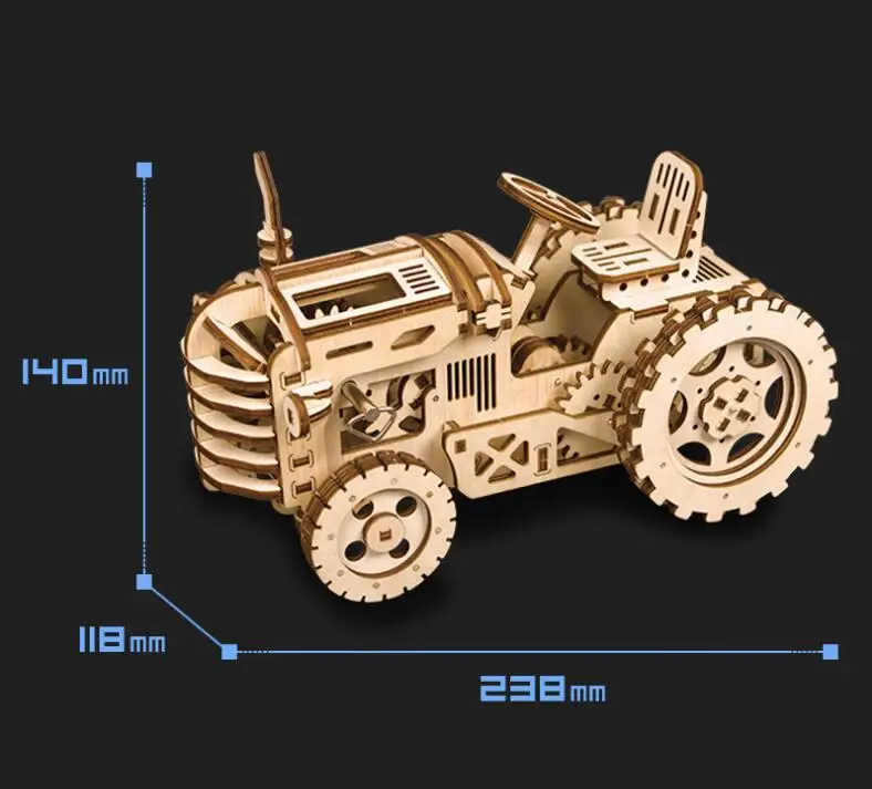 DIY 3D лазерная резка деревянная механическая модель строительные наборы действие по заводу игрушки хобби подарок для детей