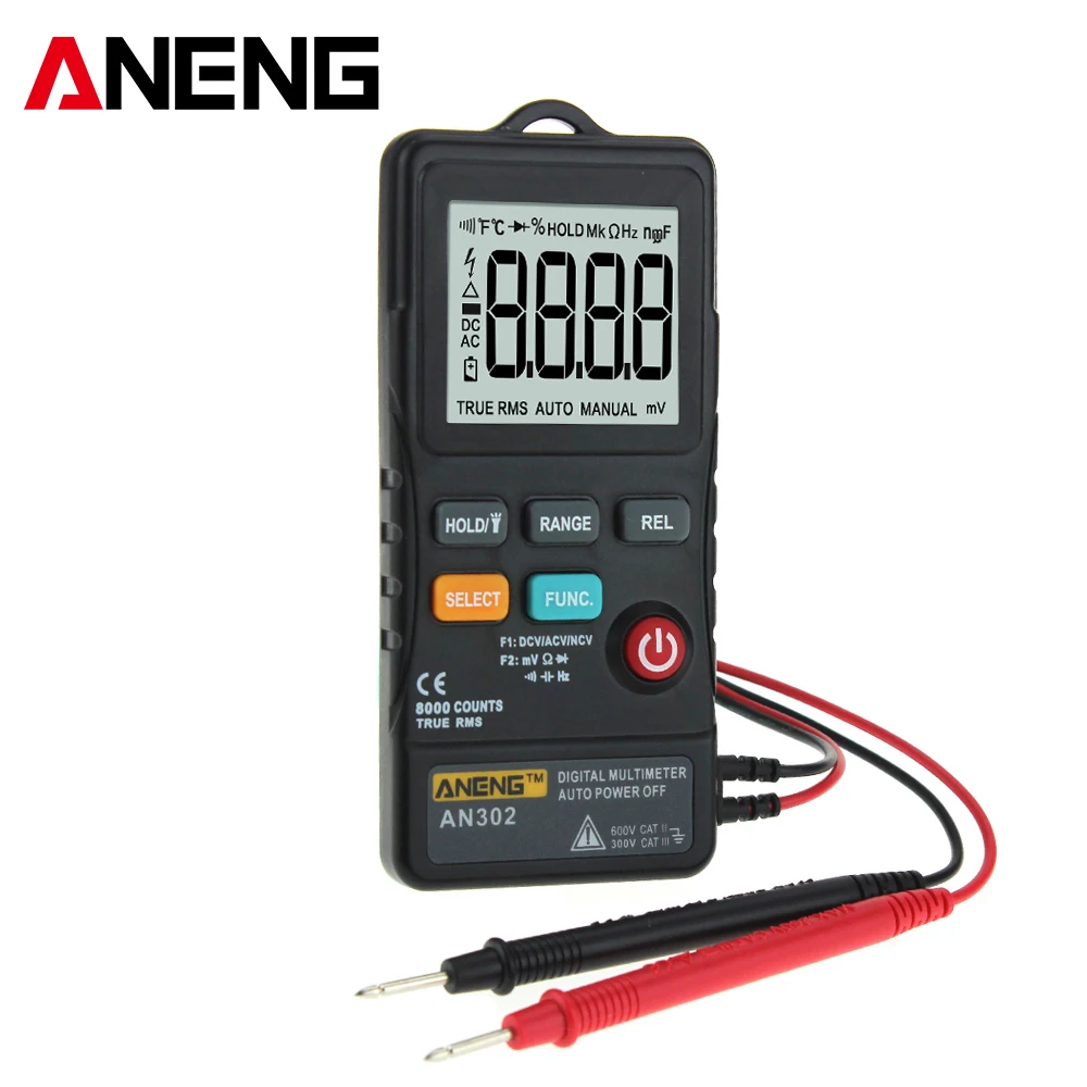 An302 Led Light Multimeter Portable Slim Card Type Tester 8000 Count Ac Dc Voltmeter Ohm Voltage Frequency Multimetro Digital In Multimeters From Tools On Aliexpress Com Alibaba Group