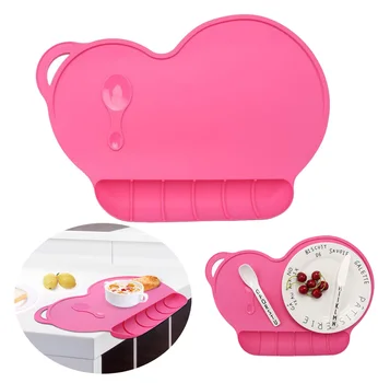 

Baby Silicon Plate Sucker Slip-resistant Baby Silicone Placemat Waterproof Snack Mat Food Pocket Kid Dinner Plate Tableware Set