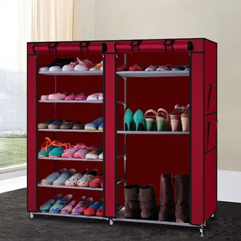 

(US) DIY Shoe Cabinet Burgundy Dropshipping