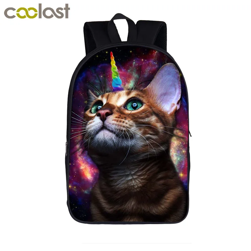 Cartoon Dog Cat Backpack for Teenagers Children Animal School Bags for Girls Boys Bagpack Piggy Kids Book Bag Men Travel mochila fnaf cute maine coon cat printing backpacks for kids cartoon school bags children teenagers boys girls schoolbag child book bag