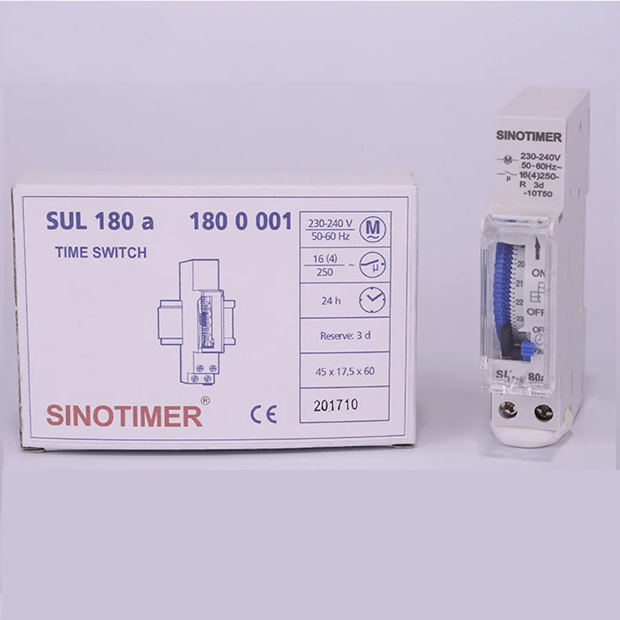 SUL181a 220V AC 15 минут интервал 18 мм din-рейка 24 часа механический переключатель таймера Аналоговое реле времени