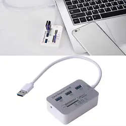 Multi Функция Портативный mcro USB HUB Card Reader 3 Порты и разъёмы Алюминий USB 3.0 хаб с MS SD M2 TF multi-in-1 для ПК Интимные аксессуары dn9