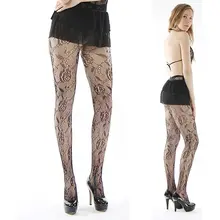 Горячие Модные женские сексуальные женские ажурные чулки черного цвета жаккардовые гетры чулки, колготки обтягивающие женские чулки для девочек Tights616