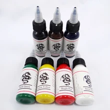 Высокое качество 14 Цвет Постоянный татуировки пигментные чернила татуировки вышивальная машина 30 мл Красота Инструменты