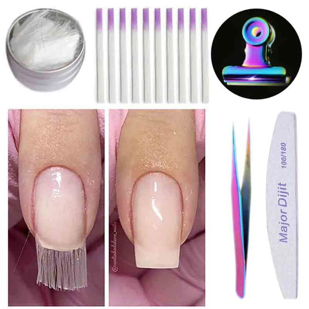 Модная новинка, 5/6/7 шт./компл. fibernails из стекловолокна с защемления зажимы щипчики для маникюра для наращивания ногтей набор инструментов - Цвет: 5pcs 17