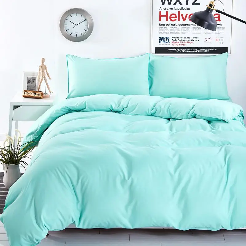 Queen Size Bed Sheet Set In Light Blue Queen Size Bed Sheet Set In Light Blue