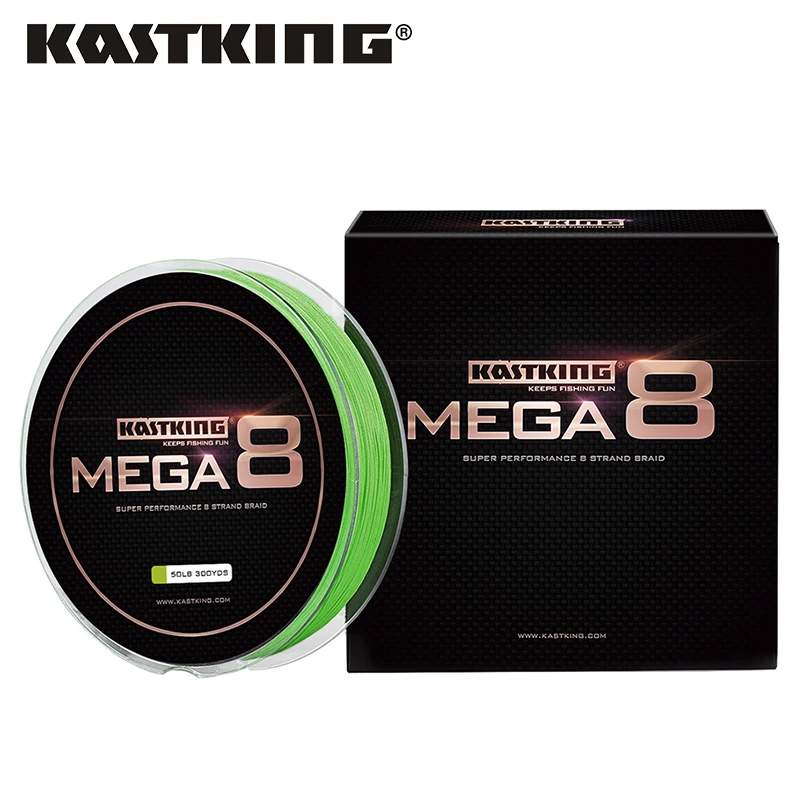 

KastKing Mega8 Strong 137/274/457M 10-80LB 8 Strand Weaves PE Braided Fishing Line Multifilament Fast Cutting Water Low Memory