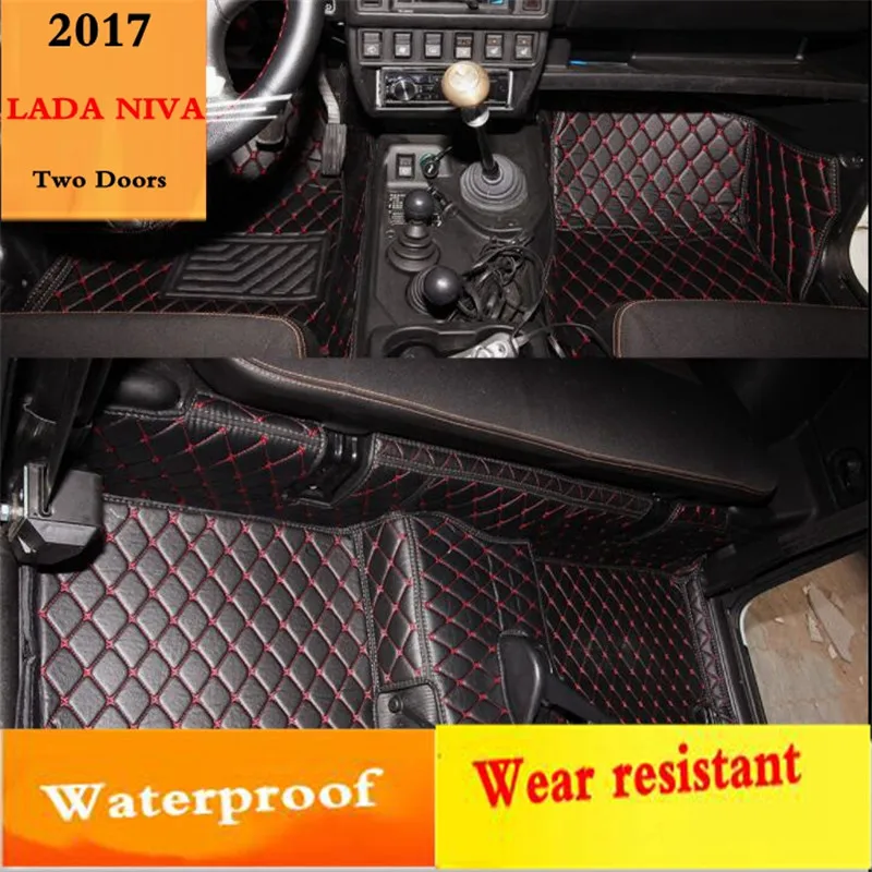 

waterproof Car floor mats for Lada 4x4 2121 Niva lada nive 4x4 2121 2123 2115 2110 2111 2112 2113 2114 2115 2116 2117 2131 niva