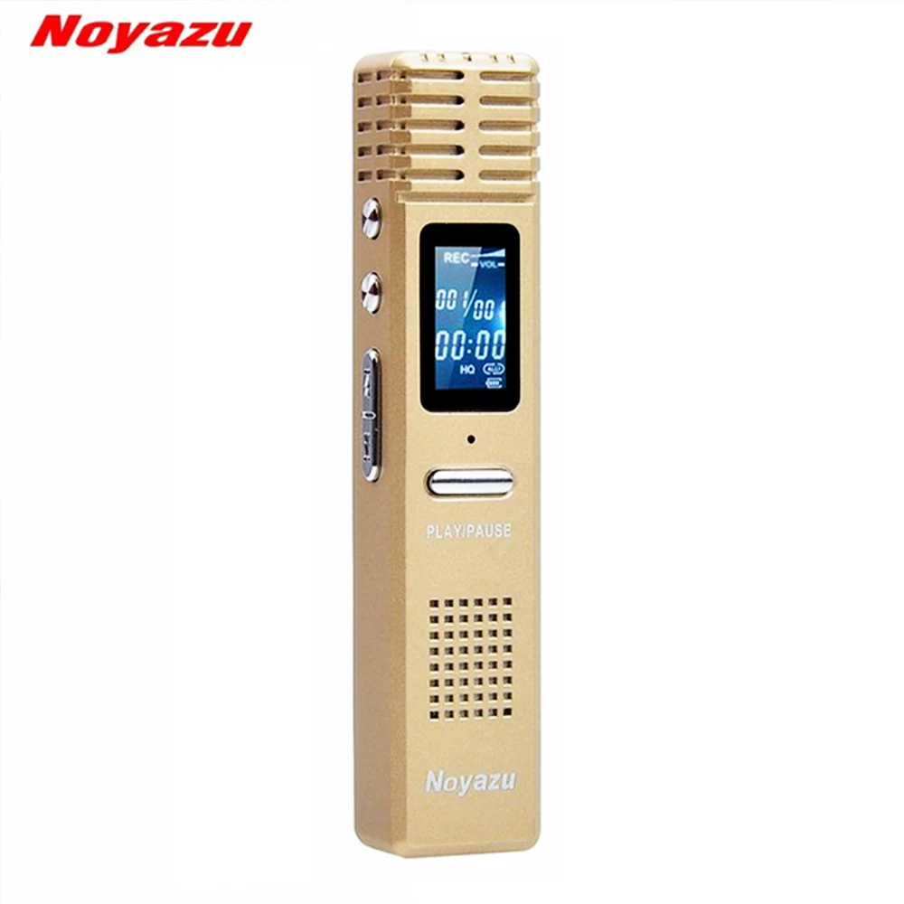 

Noyazu X1 8GB Voice Recorder WAV 550 Hours Recording USB MP3 Music Player Golden Digital Audio Recorder Portable Mini Dictaphone