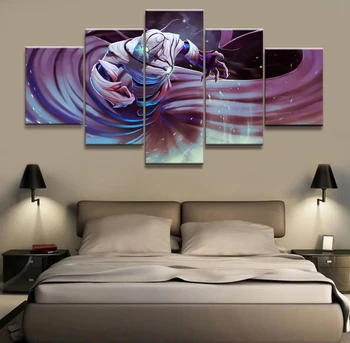 

5 Piece HD Picture DOTA 2 Game Poster Wall Sticker Game Paintings Artwork Canvas Art for Home Decor Wall Art