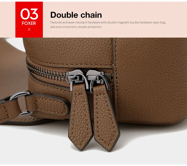 Foxer marca feminina bolsa nova moda divisão