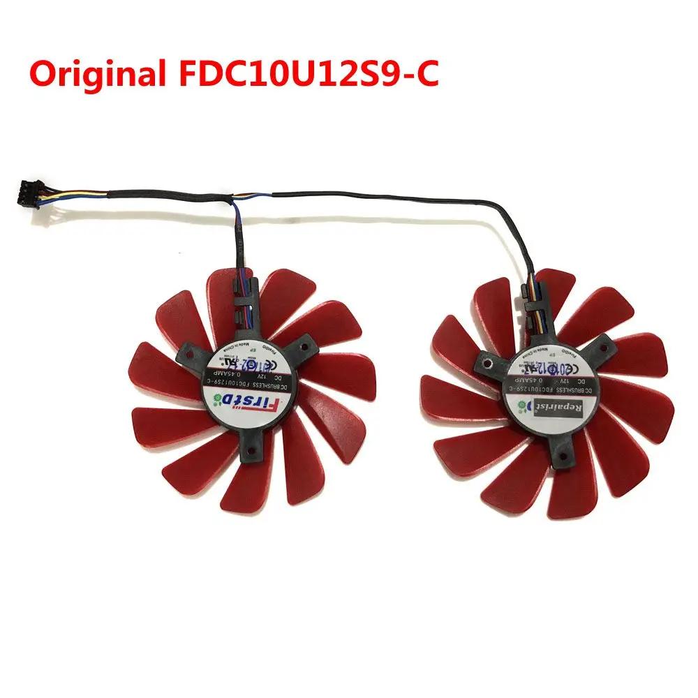 2 шт./компл. FDC10U12S9 C FY09010H12LPA RX 570 R9 390 охлаждающий вентилятор GPU в качестве замены для