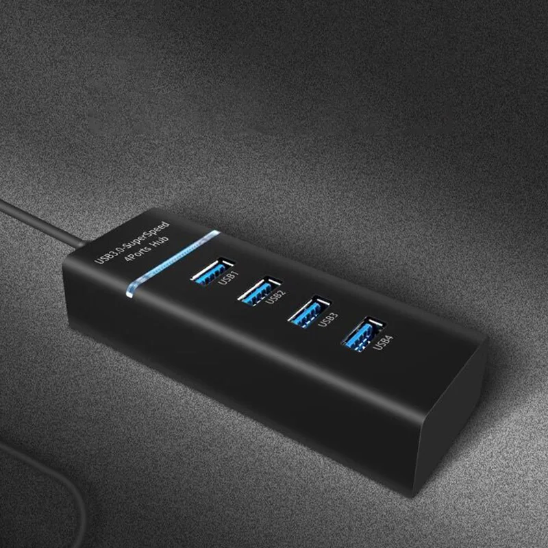 4 порта, высокоскоростное зарядное устройство cargador USB 3,0, мульти-расширение aukey для настольного компьютера, ноутбука, адаптация, зарядное устройство для телефона для iphone