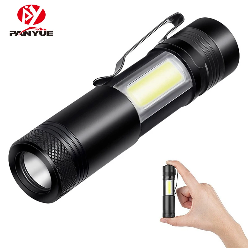 

PANYUE 2018 Mini COB LED Flashlight Portable LED Lamp 800 lumens LED Pocket Work Light IP65 Light Torch Flashlight with clip