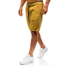 Мужские летние повседневные Модные эластичные спортивные однотонные мешковатые Карманы Короткие брюки тренировочные брюки с завязками с карманами 50