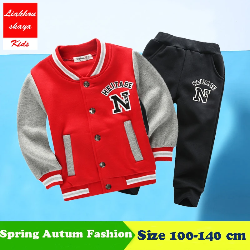 

Liakhouskaya 2018 New Spring Autumn Brand Baby Clothes Sports Suit For A Boy Kids Clothes Tracksuit For Boys Children Clothing