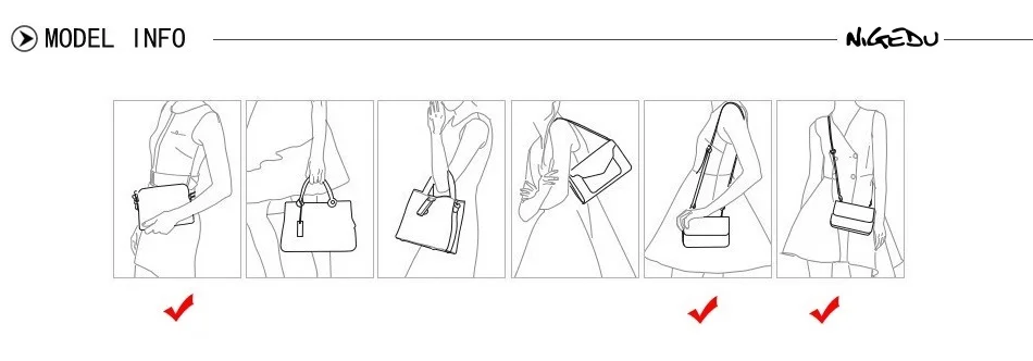 NIGEDU, повседневная сумка через плечо, женские сумки-мессенджеры, черные женские Сумки из искусственной кожи на плечо, женские сумки-клатчи на цепочке