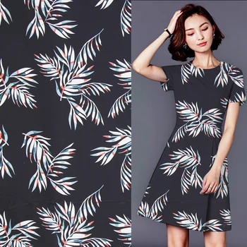 

Positioning 1 meter silk Crepe DE chine fabric 16momme floral design,SCDC885