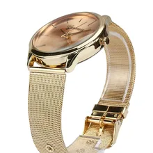 women watches Womens Fashion Classic Gold Quartz Stainless Steel Wrist Watch relogio feminino #200717