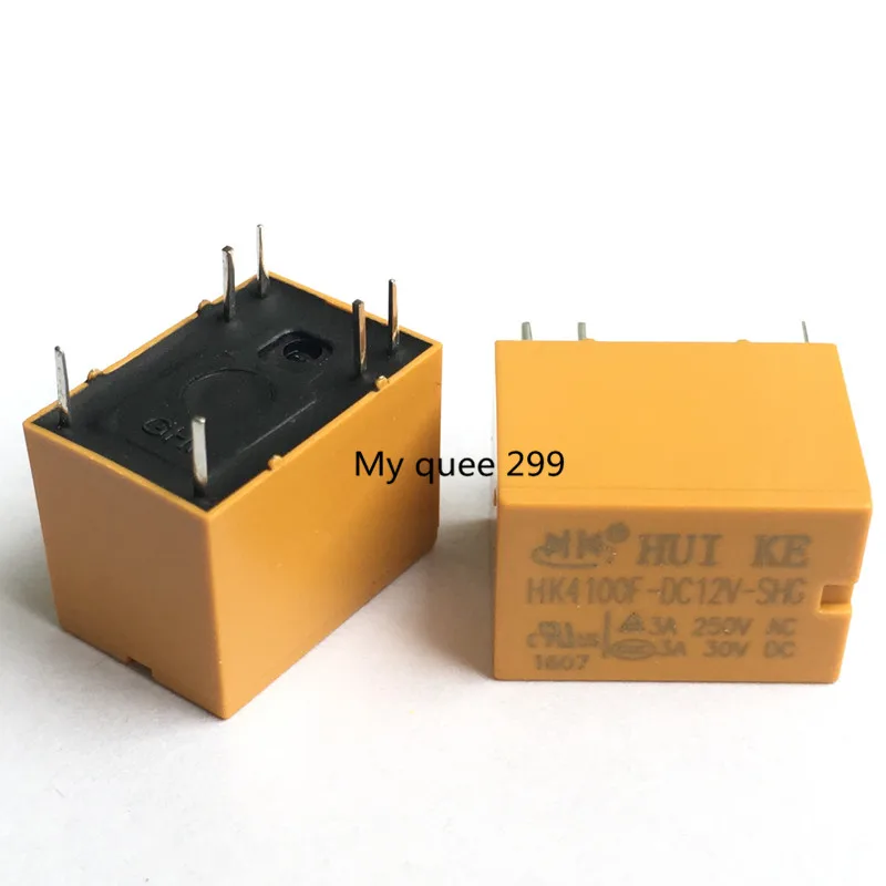 

5PCS/LOT HK4100f-DC12V-SHG Relay hk4100F-DC12V HK4100F 12 V DIP6 3A 250V AC/ 3A 30V DC