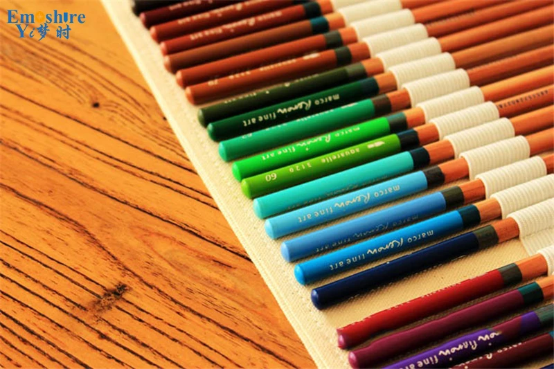 Emoshire Pencils cotton canvas handmade original color lead pencil drawing pen large capacity pencil pencil bag (4)