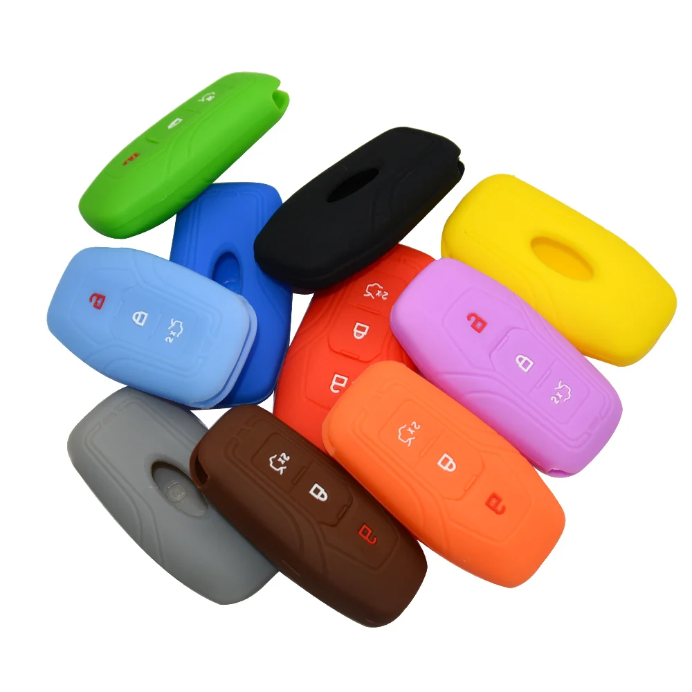 silicone 3 buttons car key cover for Ford3
