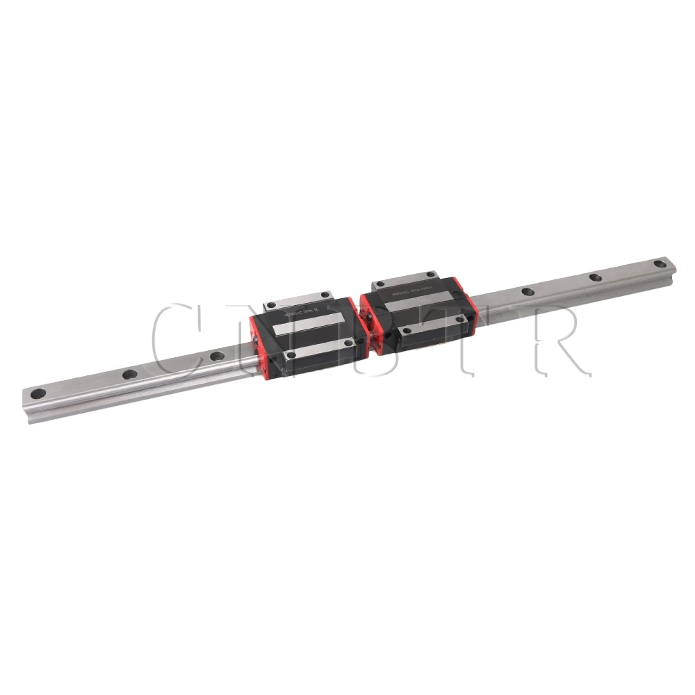 

CNBTR HGW20CC Flange Type Bearing Steel Linear Guide Rail Sliding Blocks Carriage Rail Block Slider & 1 HG20 50mm Rail Guideway