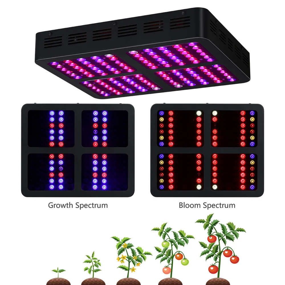 Светодиодный светильник для выращивания 600 Вт 1200 Вт полный спектр двойной чип глагол/ткацкий станок для выращивания палаток Крытая